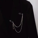 Chain Personality Accessories Brooch Lapel Pin Collar Clip Chain Collar Pins