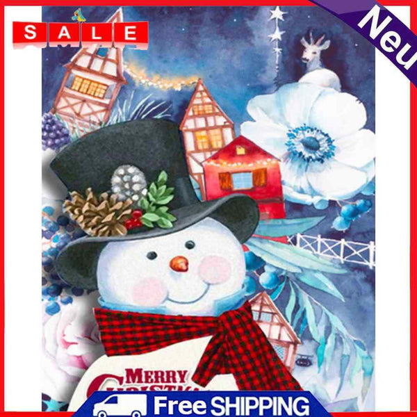 Acrylic Oil Painting By Numbers Cute Snowman Digital Picture Art Home Wall Decor