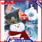 Acrylic Oil Painting By Numbers Cute Snowman Digital Picture Art Home Wall Decor
