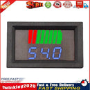 LCD Digital Dual Display Voltmeter Meter Battery Capacity Indicator (Blue) Newly