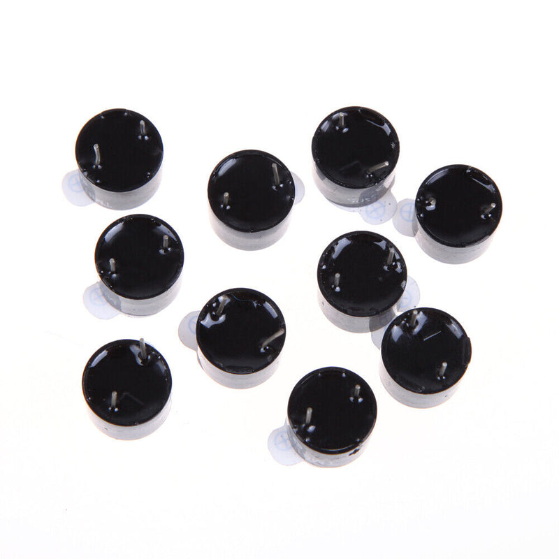 10pcs 5V Active Buzzer Magnet Long Continous Beep Tone Alarm Ringer Black