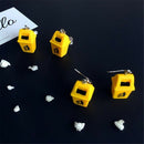 Creative Ear Clip Fashion Dangle Drop Earrings Yellow Trash Can Earrings