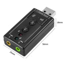 7.1 External PC USB Sound Card 3.5mm AUX Headphone Microphone Audio Adapter