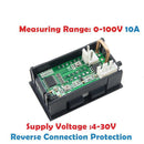 0.28inch Four Digits Digital Voltmeter Current Voltage Meter 0-100V 0-10A Newly