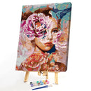 Painting By Numbers DIY Beauty Women Canvas Oil Art Picture Kit Home Wall Decor