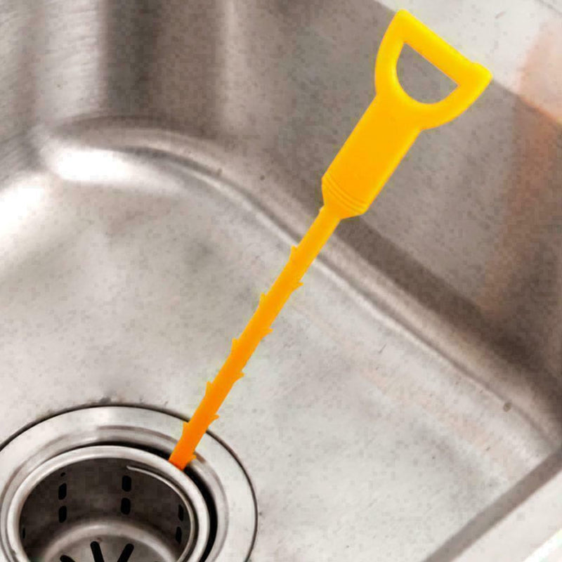 1xSewer Cleaning Brush Home Toilet Sink Tub Bendable C8B8 DIY Hair Pipe X3D5