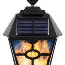 LED Solar Wall Light Retro Flame Torch Lamp Outdoor Waterproof Garden Lamp