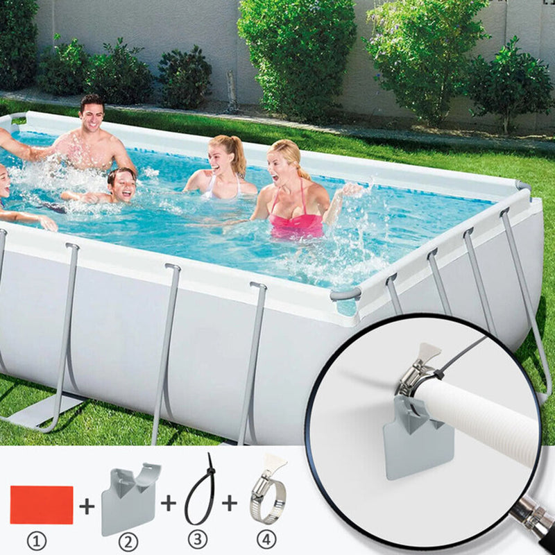 High Version Swimming Pool Pipe Fixing Holder Support for Intex (Grey)