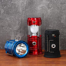 Camping Torch Night Light Tent Lamp Collapsible Lamp Camping Light Solar Power