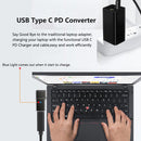 PD PC Power Charger Adapter USB Type-C Female to DC Male Plug (5.0x1.0mm)