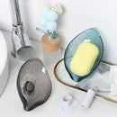 Soap Holder Leaf Shape Soap Box Sponge Storage Plate Tray Drain Soap Holder Box