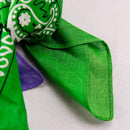 Hip Hop Women Men Shawl Cashew Flower Square Scarf Hair Band (Light Green)