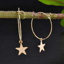 Boho Gothic Party Hip Hop Star Hoop Earrings Ear Stud Dangle Drop Large Circle