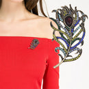 Peacock Brooches Boho Enamel Pins  Animal Bird Pins Wedding Accessories