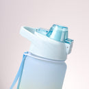 Outdoor Water Bottle with Straw BPA Free Gradient Drinking Cup (Green) Newly