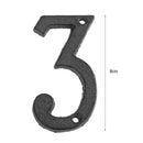 Metal Digital Number Cast Iron House Sign Doorplate DIY Cafe Wall Decor (3)
