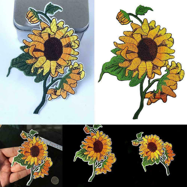 Sunflower Patch Cloth Bag Stickerei Applique Aufkleber X9I2 F0U9