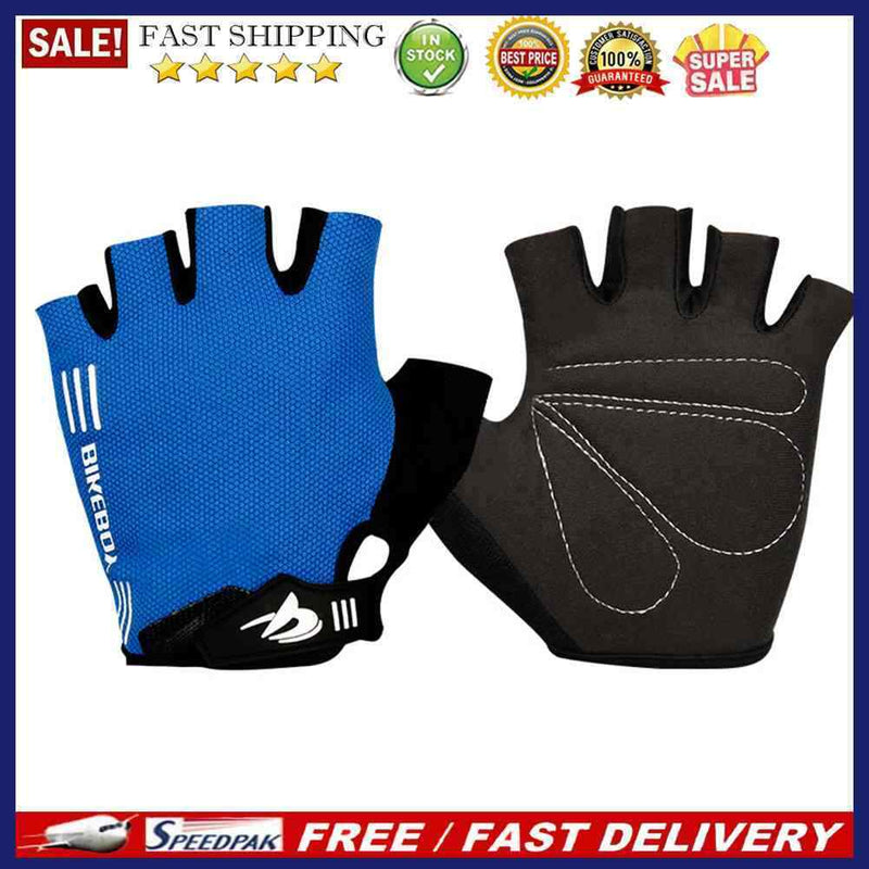 Bikeboy Sports Anti-slip Half Finger Gloves Mountain Road Cycling Riding Glov