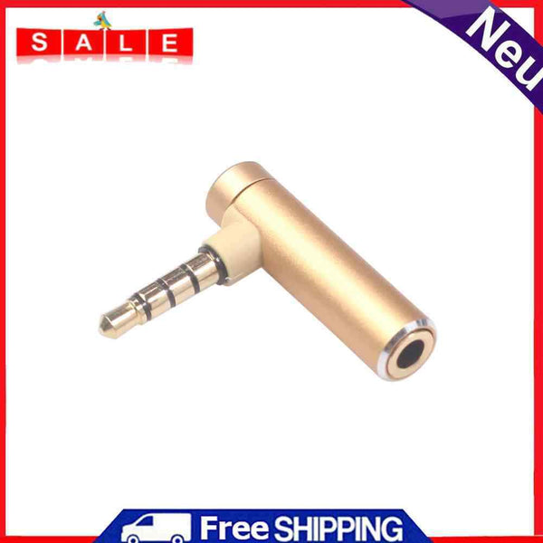 L-shape 3.5mm Male To Female Audio Converter Adapter Earphone Jack for Tablet PC