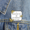 Fashion Letter Brooch Lapel Pins Bag Clothes Denim Shirt Decor (Style 4)