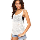 Sexy Women Casual Sleeveless Loose Vest Shirt Blouse Tank Top White M