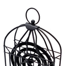 Birdcage Mosquito Repellent Incense Holder Wrought Iron Burner Rack (Black)