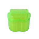 Denture Care Bath Box Clean False Teeth Nursing Hang Net Container (Green) Newly