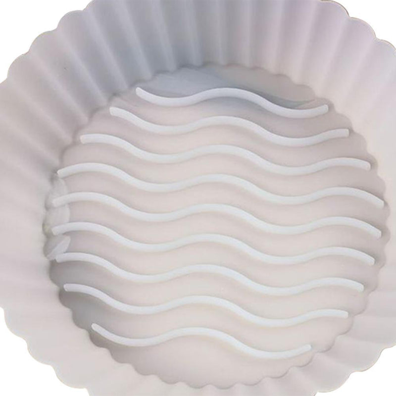 Silicone Air Fryer Liner Non-Stick Fryer Basket Steamers Oil Mat (White)