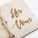 Her & His Vows Wood Photography Props Marriage Vows Booklets Wedding Decoration