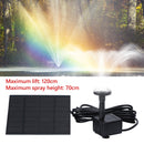 7V 200L/H Outdoor Fish Tank Fountain Pool Pond Solar Panel Water Pump Kits