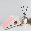 Assembled Hamster Ladder Slide Toys Guinea Pig Hamster Cage House (Pink) Newly