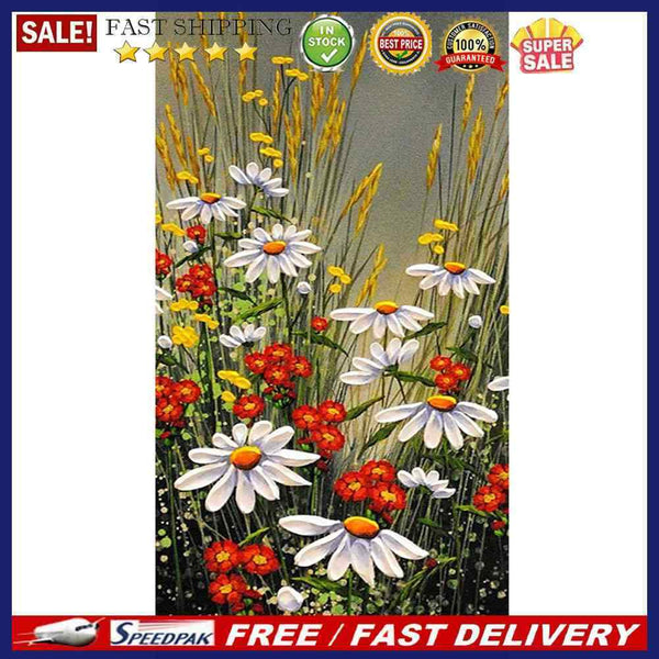 Flowers Oil Paint By Numbers Kits Canvas Picture Wall Art DIY Craft Coloring Set