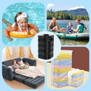 Dual Use Wireless Inflatable Pump Electric Quick Inflator Air Pump w/ 3 Nozzles