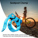 31.8mm Seatpost Clamp Quick Release MTB Bike Seat Post Tube Clip (Blue) Newly
