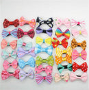 knot Nylon Printed Flowers Head Wraps Alligator Clips Baby Headband Hair Clip