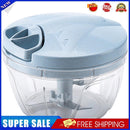 Manual Meat Grinder Food Chopper Mincer Fruit Vegetable Nut Shredder (Blue)