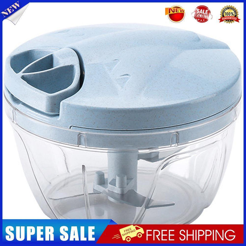Manual Meat Grinder Food Chopper Mincer Fruit Vegetable Nut Shredder (Blue)
