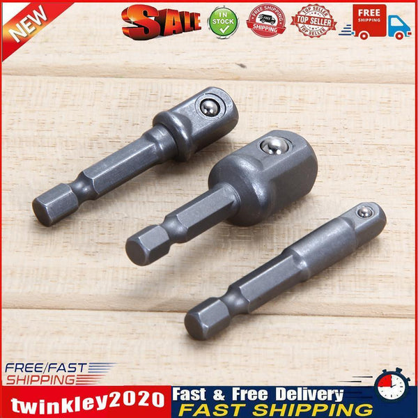 3pcs Sleeve Adapter Set Steel Square Head Ball Hex Shank Post Conversion Newly