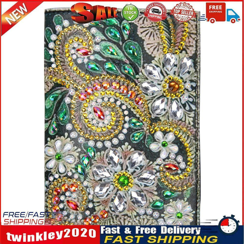 DIY Special Shaped Diamond Painting PU Leather Passport Protective Cover Newly