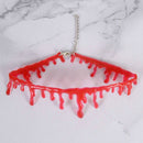 Gothic Style Horror Punk Choker Red Blood Drip Necklace Halloween Deathrock