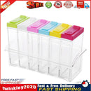 6pcs/Set Kitchen Spice Storage Bottle Jars Clear Salt Pepper Seasoning Box Newly