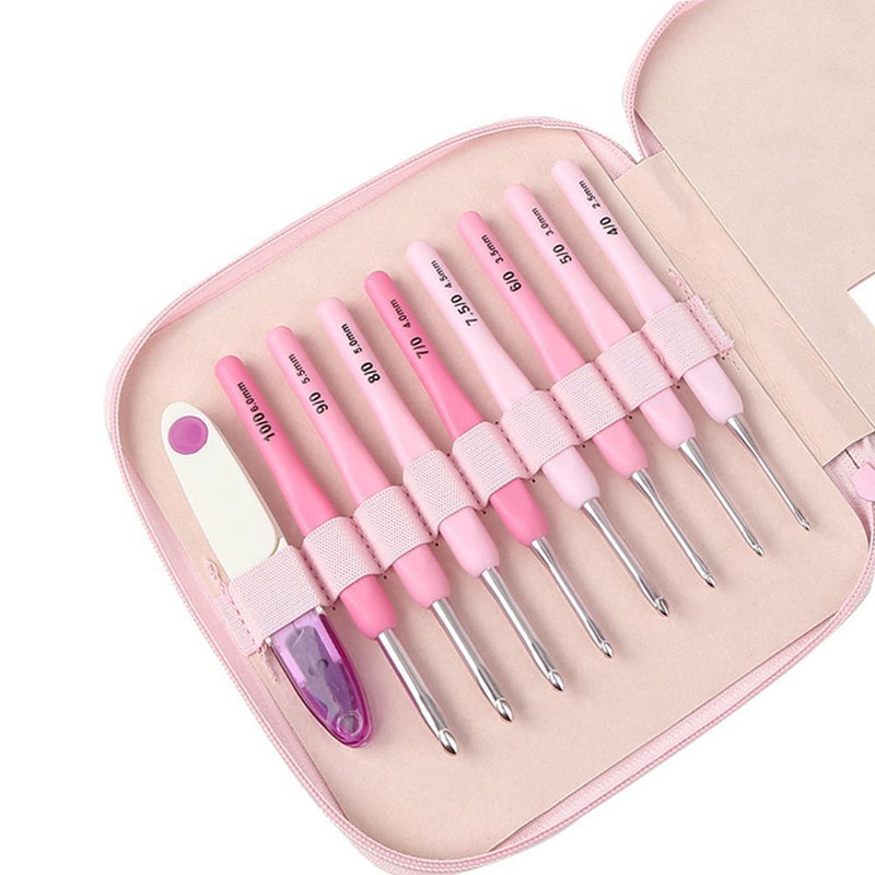 with Case Knitting Needles Knit Weave Yarn Needles Assorted Crochet Hook