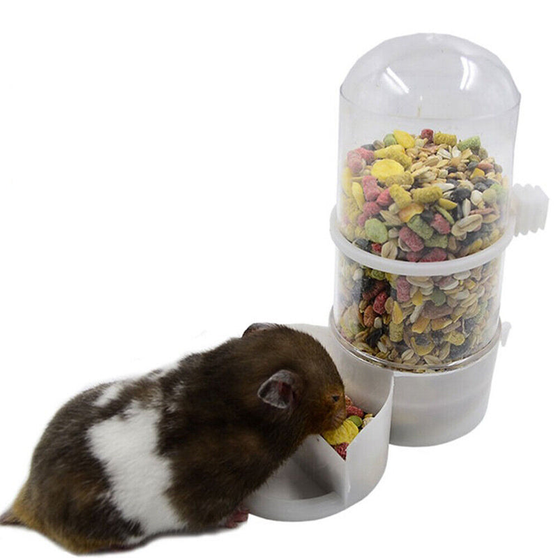 Small Pet Bird Food Dish Rabbit Guinea Pig Hedgehog Automatic Feeding Dispe