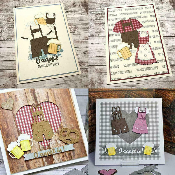 Beer Metal Cutting Dies Stencil Scrapbookings DIY Album Stamps Paper P9M4 U7D3