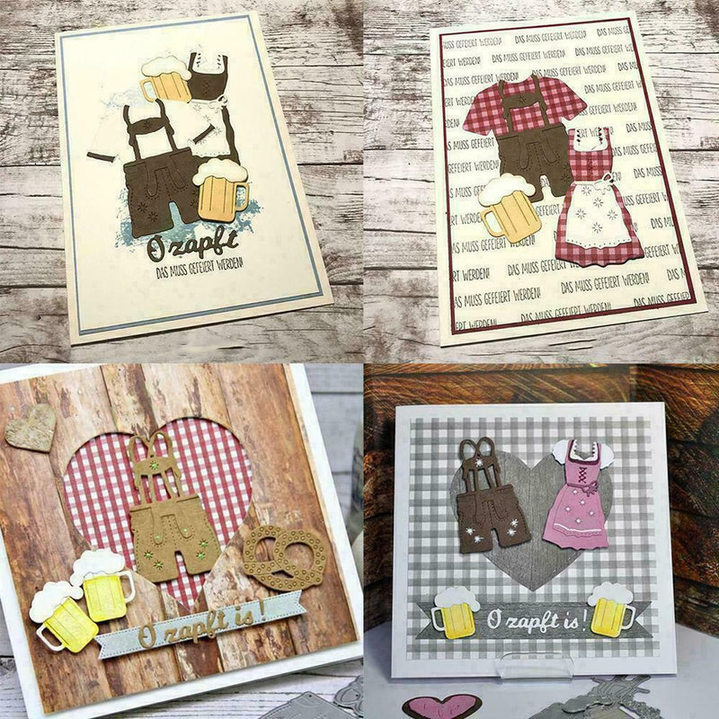 Beer Metal Cutting Dies Stencil Scrapbookings DIY Album Stamps Paper P9M4 U7D3