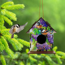 Wooden Bird House DIY Diamond Painting Bird Nest Hut Parrot Cage Indoor Outdo