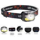 Super Bright LED Headlamp Sensor  Flashlight for Running Hiking Camping