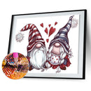 5D DIY Full Drill Round Shape Gnome Couple Rhinestone Diamond Drawing for H