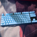 104pcs Universal Mechanical Keyboard Keycap PC Bakclit Key Cap (Light Blue)