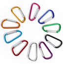 10pcs Carabiner D-Ring Keychain Clip Outdoor Climbing Keyring  Hook Buckles